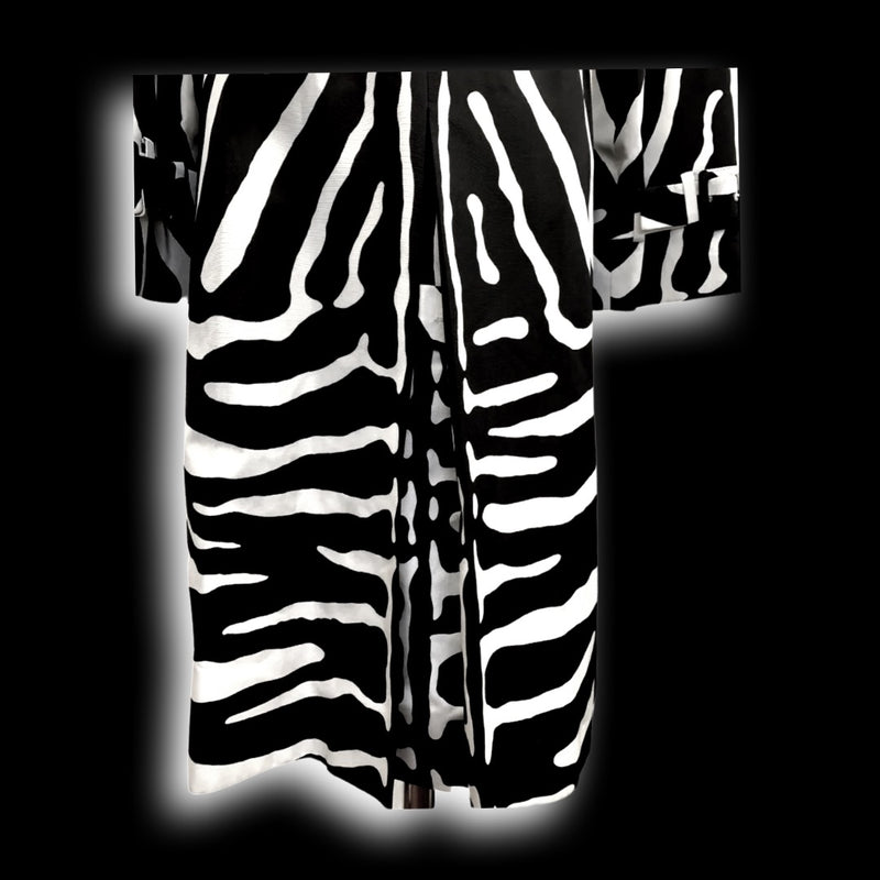 DIOR Vintage JazzClub Trench Coat Black & White Zebra Print Design