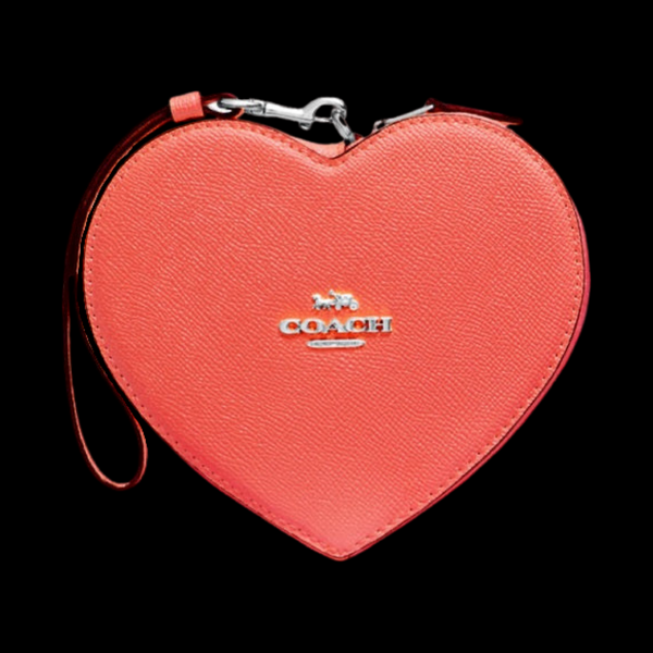 COACH Pink Heart Valentine Mini Bag Wristlet Limited Edition