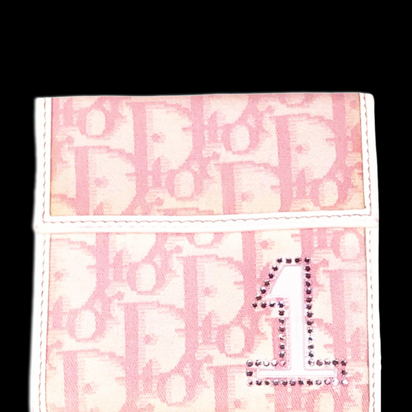 Dior By John Galliano Vintage Girly Pink Monogram Logo Wallet