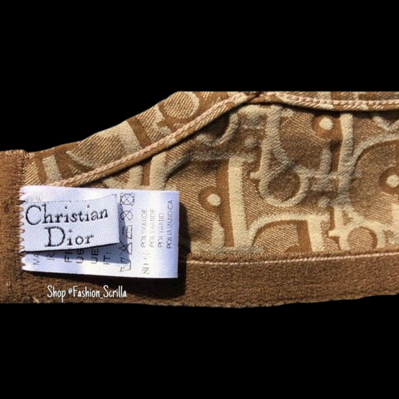 Christian Dior by John Galliano Jacquard Monogram Logo Rasta bra