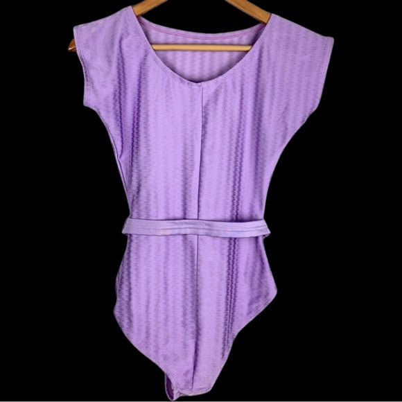 Vintage Playboy Belted Bodysuit Swimsuit Retro Pin-Up Women’s Swimwear