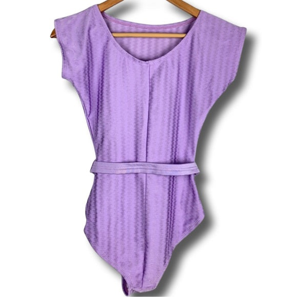 Vintage Playboy Belted Bodysuit Swimsuit Retro Pin-Up Women’s Swimwear