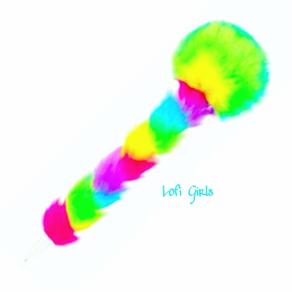 Unicorn Rainbow Cotton Lofi Girls Fur Candy Pen