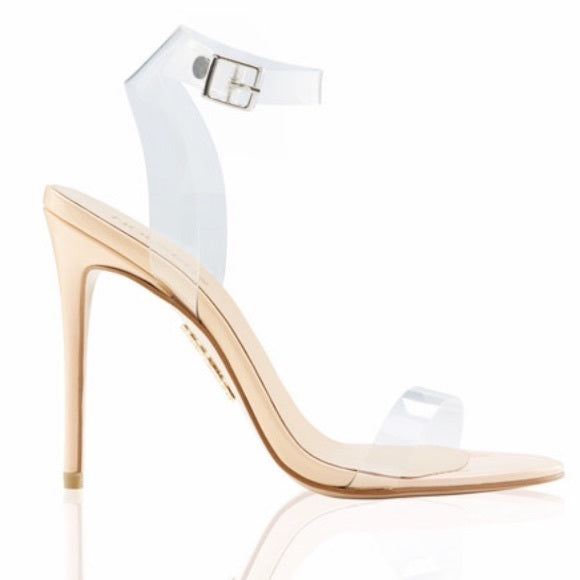 House Of CB ‘Ghost’ clear strap leather sandal