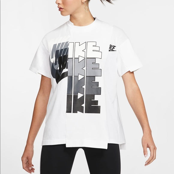 Nike x Sacai Women’s Hybrid Shirt white/obsidian