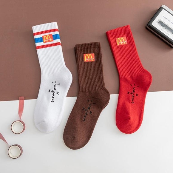 Travis Scott x Cactus Jack x McDonald’s Men’s 3 Pair Crew Sock Pack