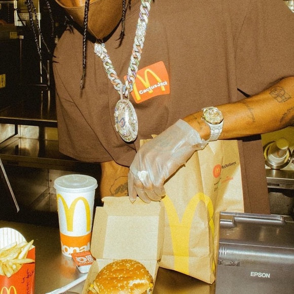 Travis Scott x Cactus Jack x McDonald’s Collaboration Smile Clutch crossbody bag