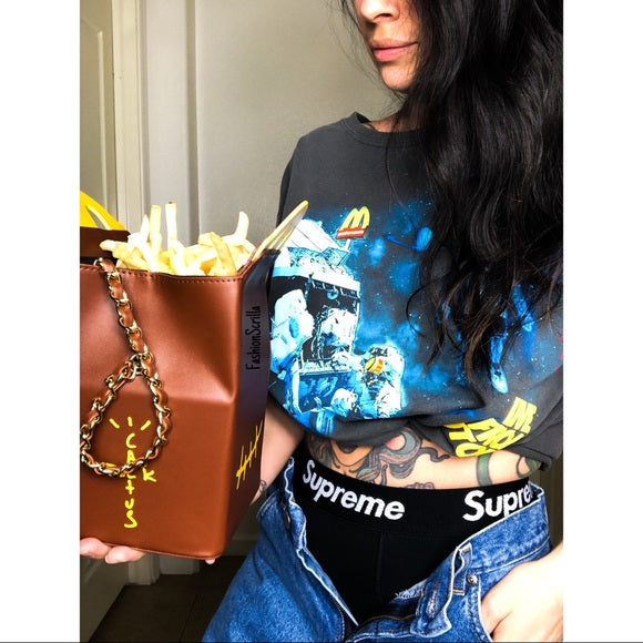 Travis Scott x Cactus Jack x McDonald’s Collaboration Smile Clutch crossbody bag