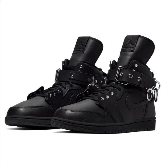 Comme Des Garçons Homme Plus Black Leather Nike Air Jordan 1 Limited Edition Men’s Sneakers