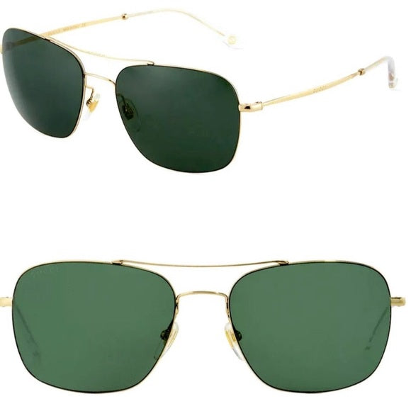 Gucci Gold Aviator Sunglasses