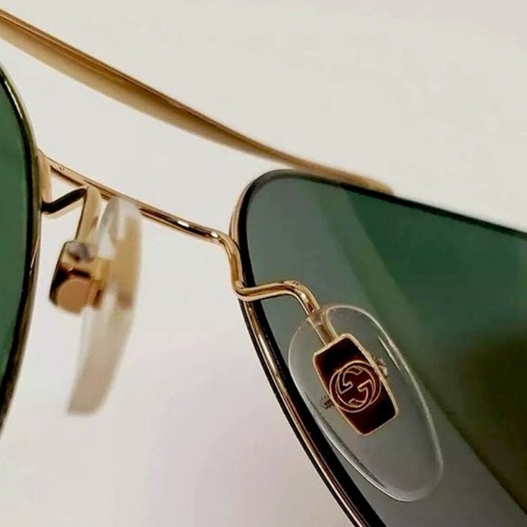 Gucci Gold Aviator Sunglasses