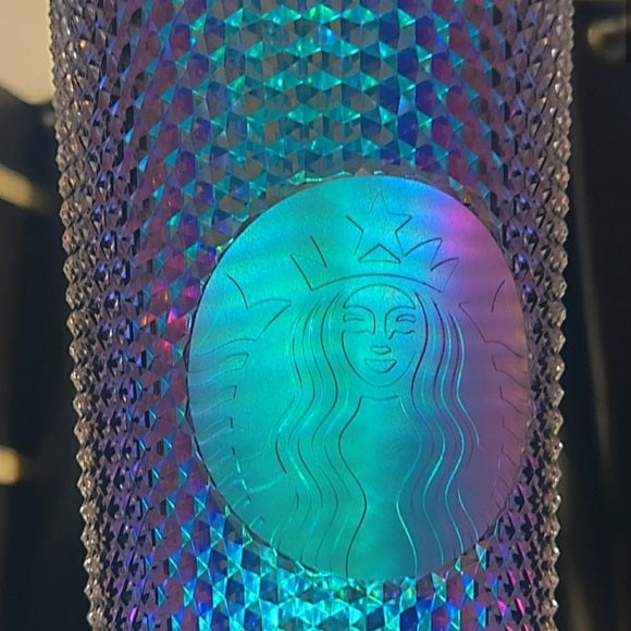 Starbucks Aurora Iridescent Unicorn Studded tumbler Spiked Bling limited edition