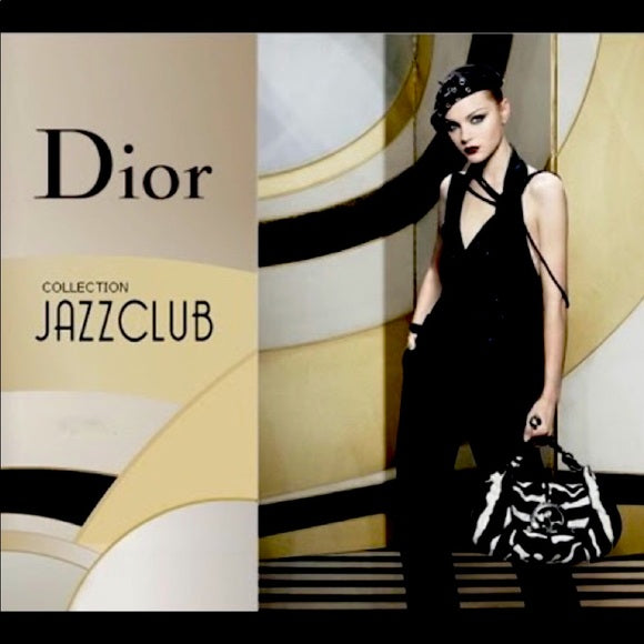 DIOR Vintage JazzClub Trench Coat Black & White Zebra Print Design