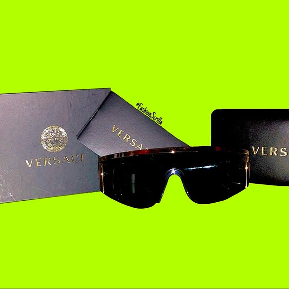 Versace Tribute XL Shield Sunglasses Mirrored