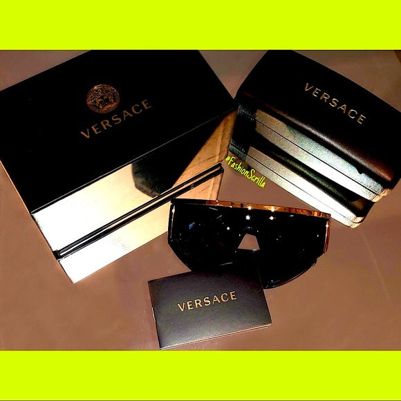 Versace Tribute XL Shield Sunglasses Mirrored