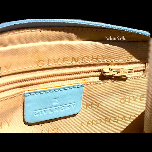 Givenchy Vintage Baby Blue Leather Vintage Mini Shoulder Bag