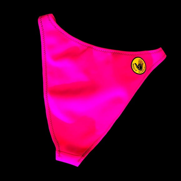 Vintage Body Glove Neon Pink High Cut Neoprene Bikini Bottoms