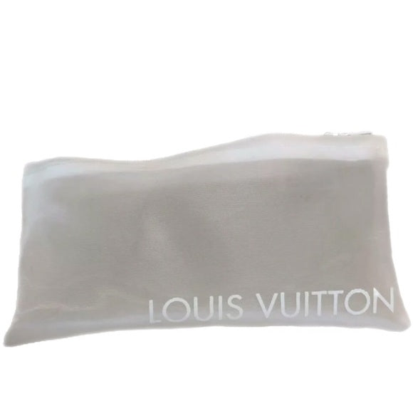 Vintage Louis Vuitton Lucite Translucent Hair Tie Bobble Set With Mini Louis Vuitton Logo Pouch Bag