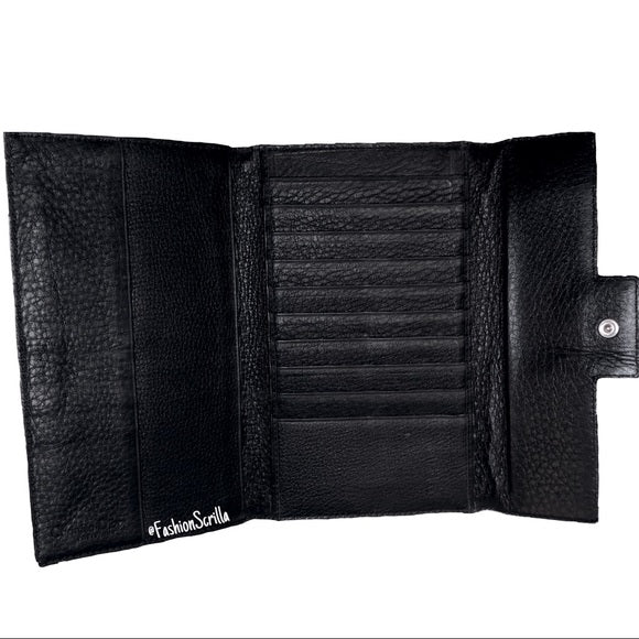 Dior Oblique Monogram Logo Black Street Chic Snap Wallet