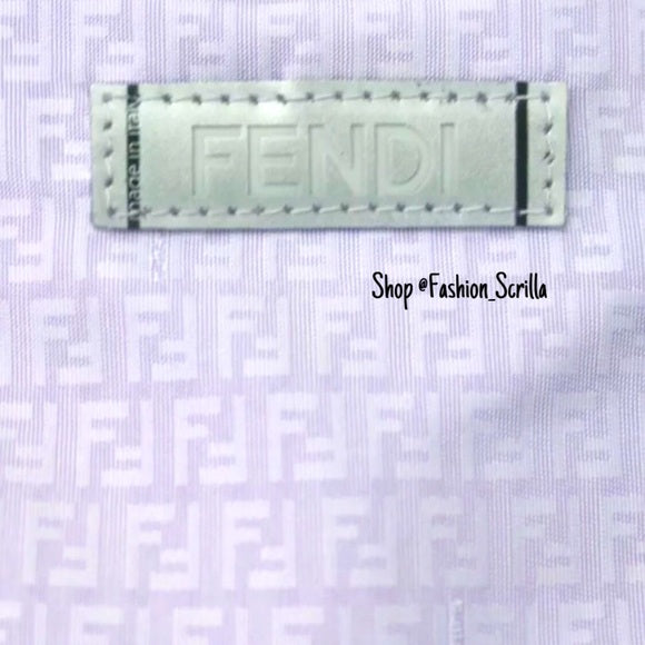 Vintage Fendi Zucchino FF Monogram Pastel Lavender Off-White Mini Bag