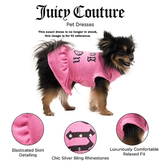 Juicy Couture Pink Rainbow Iridescent Sequin Heart Pet Dog Ruffle Mini Dress