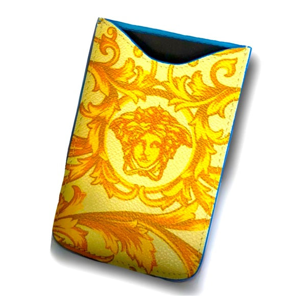 Versace Medusa Gold Blue off-white Phone Holder Card Holder Wallet