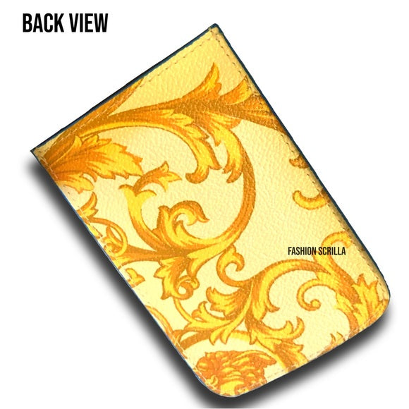 Versace Medusa Gold Blue off-white Phone Holder Card Holder Wallet